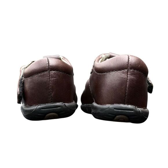 Stride Rite Harper Leather Boys Fisherman Sandal Brown Size 4XW Closed Toe - Picture 10 of 14